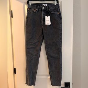 Redone 90s High Rise Ankle crop Stoned Noir size 28 NTW